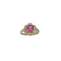 Baby-Sized/ Pinky CZ Flower Ring (14K)