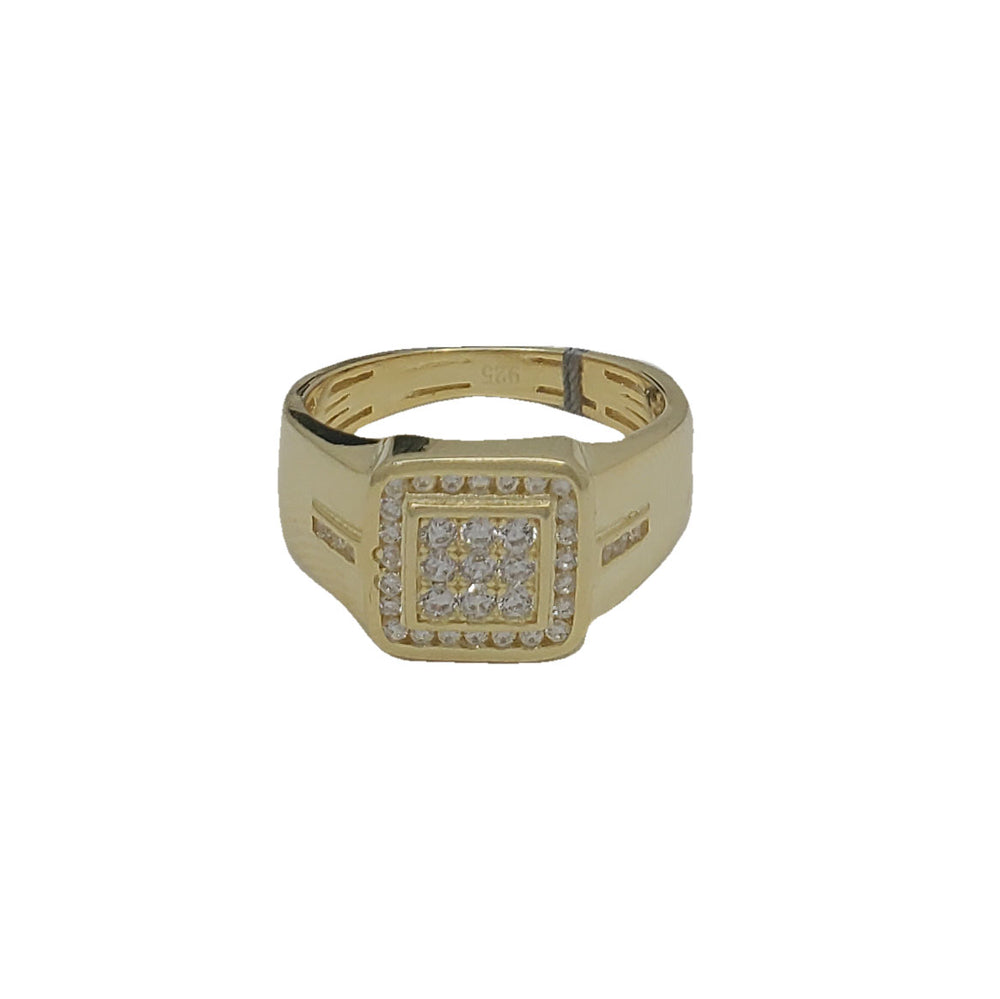Zirconia Square Ring (Silver)