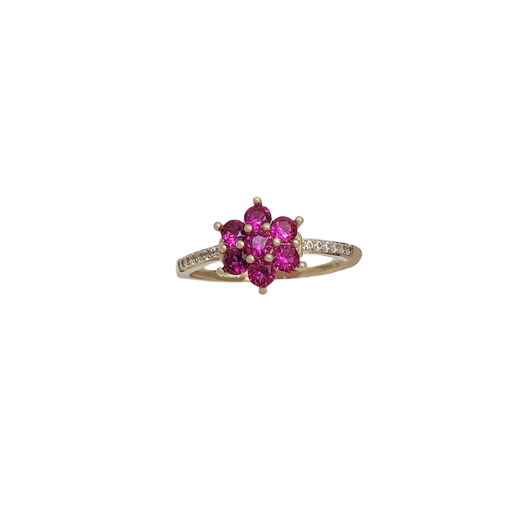 Zirconia Flower Lady Ring (14K)