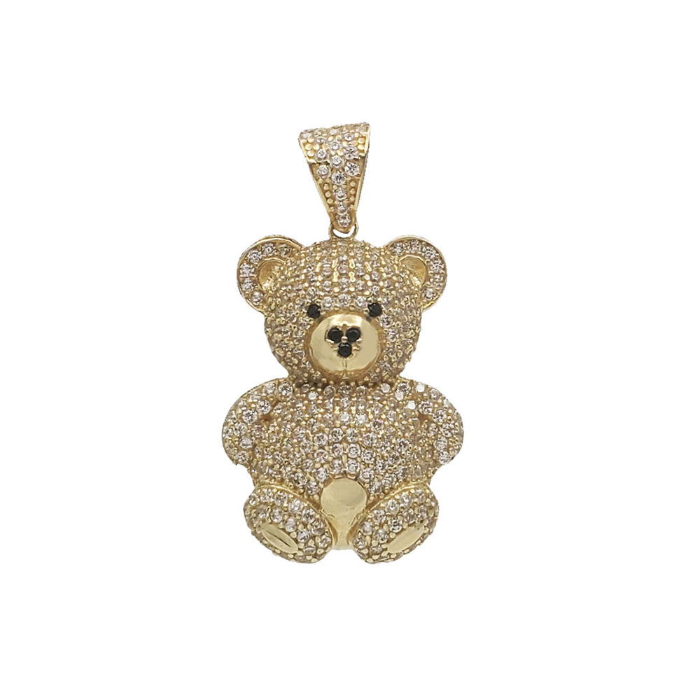 Zirconia Teddy Bear Pendant (14K)