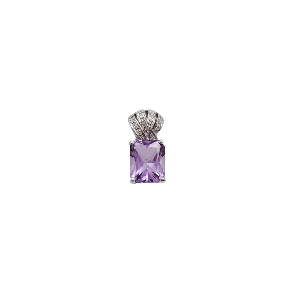 Diamond Amethyst Pendant (18K)