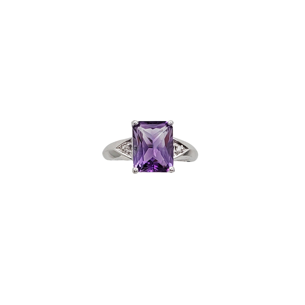 Diamond Amethyst Ring (18K)