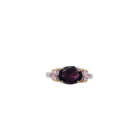 Pink Topaz Garnet Ring (18K)