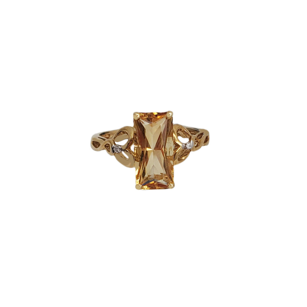 Rectangle Citrine Lady Ring (18K)