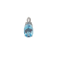 Oval Blue Topaz Pendant (18K)