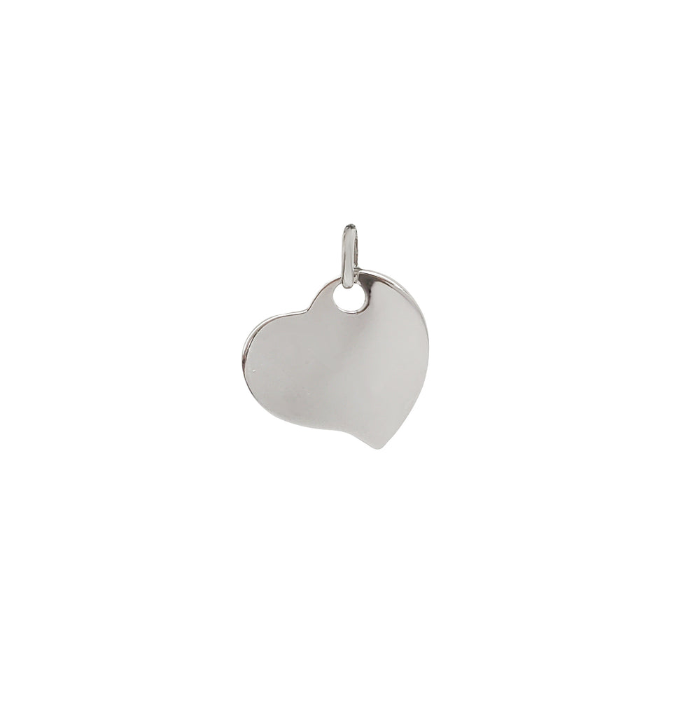 Glossy Plain Heart Pendant (Silver).
