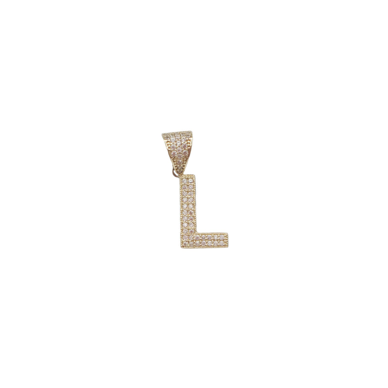 Iced-Out Initial Letters Pendants (14K)