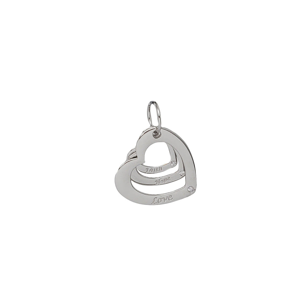 Zirconia Heart Pendant (Silver)