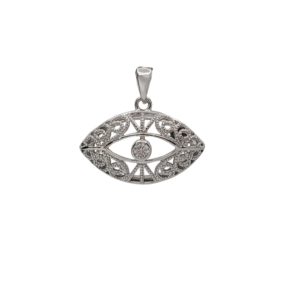 Textured Eye Pendant (14K)