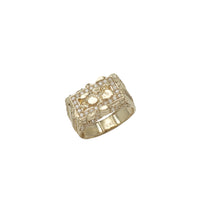Zirconia Diamond-Cut Nugget Ring (10K)