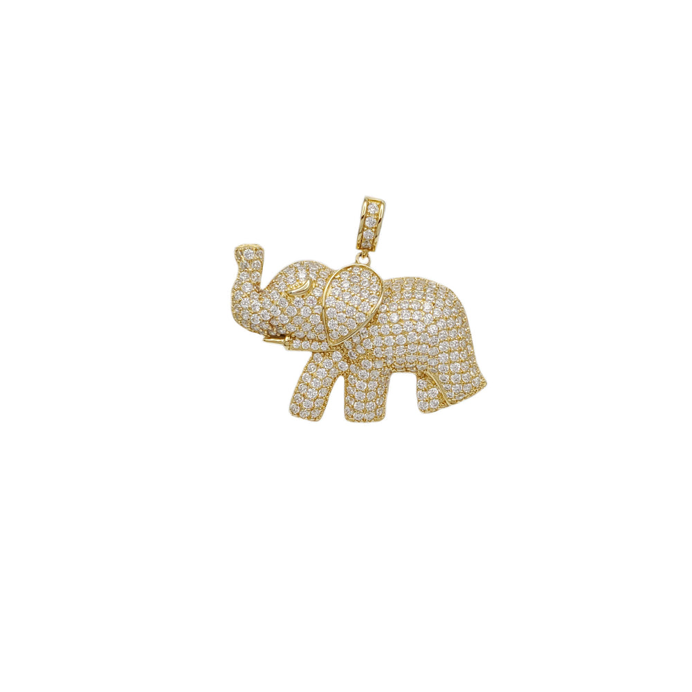 Elephant CZ Pendant (Silver)