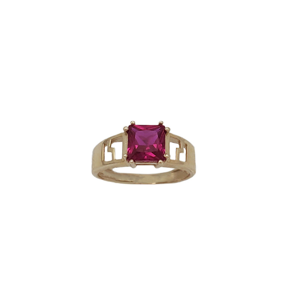 Zirconia Square Pinky Ring (14K)