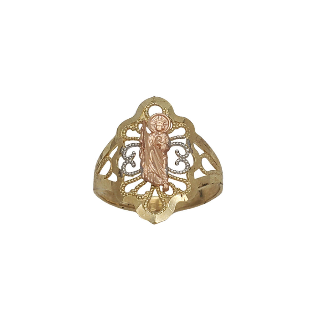 Tri-Color Saint Jude Fancy Ring (14K)