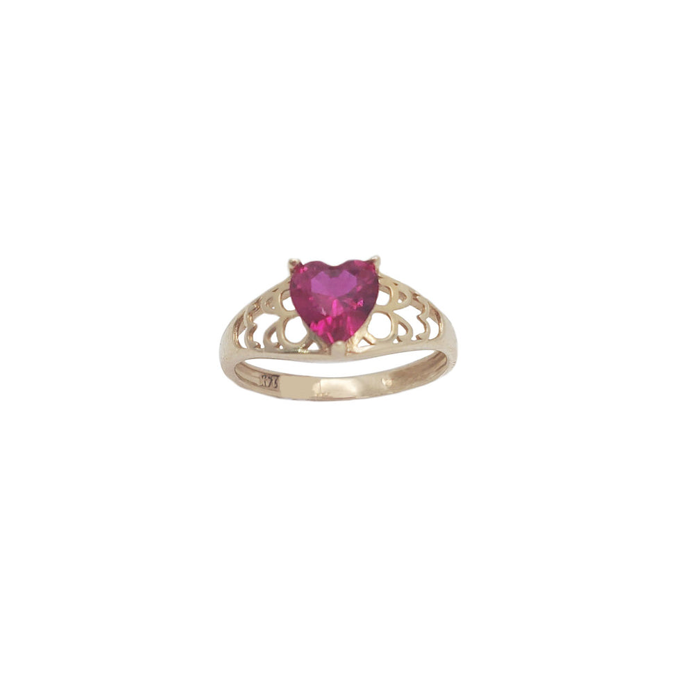 Baby-Sized/ Pinky CZ Heart Ring (14K)