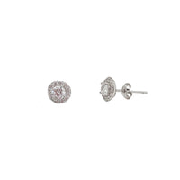 Round Stud Earrings (Silver)