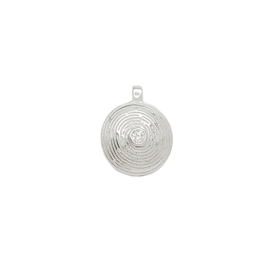 Zirconia Labyrinth Pendant (silver)