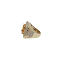 Square Gemstone Men Ring (10K)