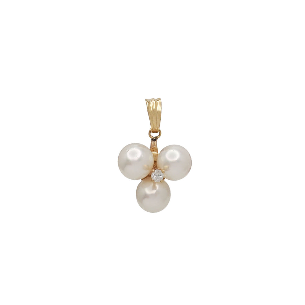 Pearl With Diamond Pendant (14K)