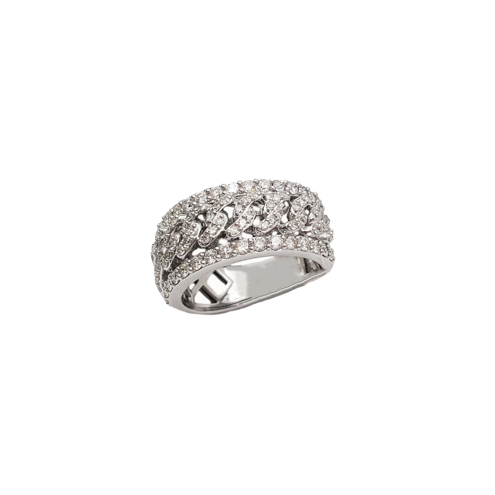 Diamond Cuban Rings (14K).