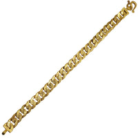 Diamond-Cut Flat Cuban Bracelet (24K)
