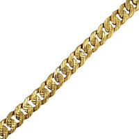 Diamond-Cut Flat Cuban Bracelet (24K)