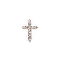 Rose Gold Diamond Cross Pendant (14K)