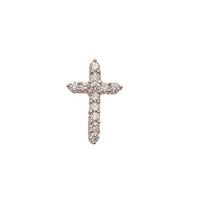 Rose Gold Diamond Cross Pendant (14K)