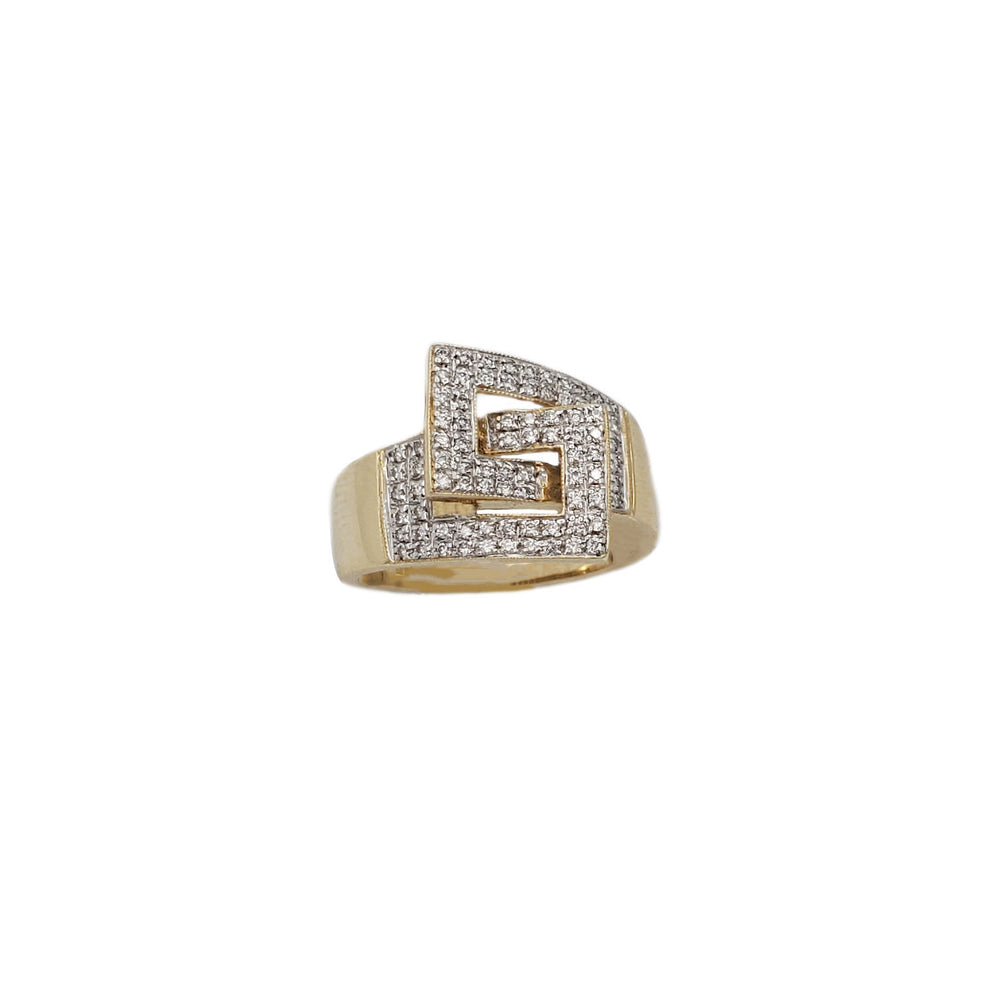 Diamond Square Belt Ring (14K)