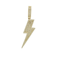 Zirconia Iced-Out Lightning Pendant (Silver)