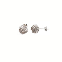 Knot Stud Earrings (Silver)