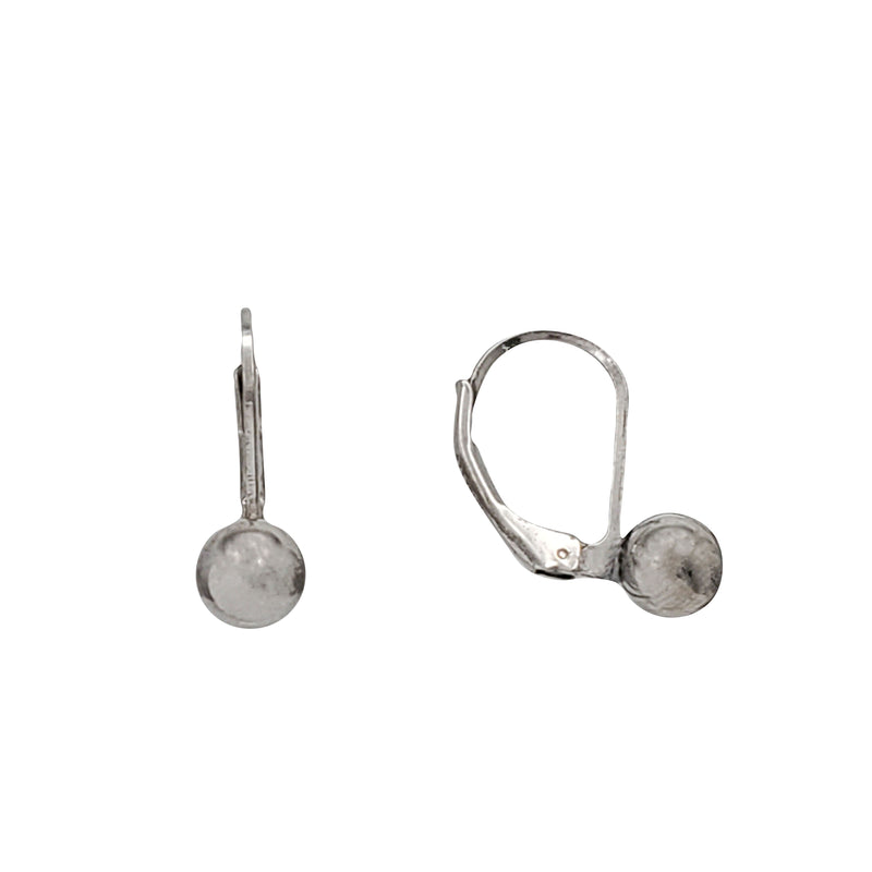 Plain Ball Earrings (Silver)