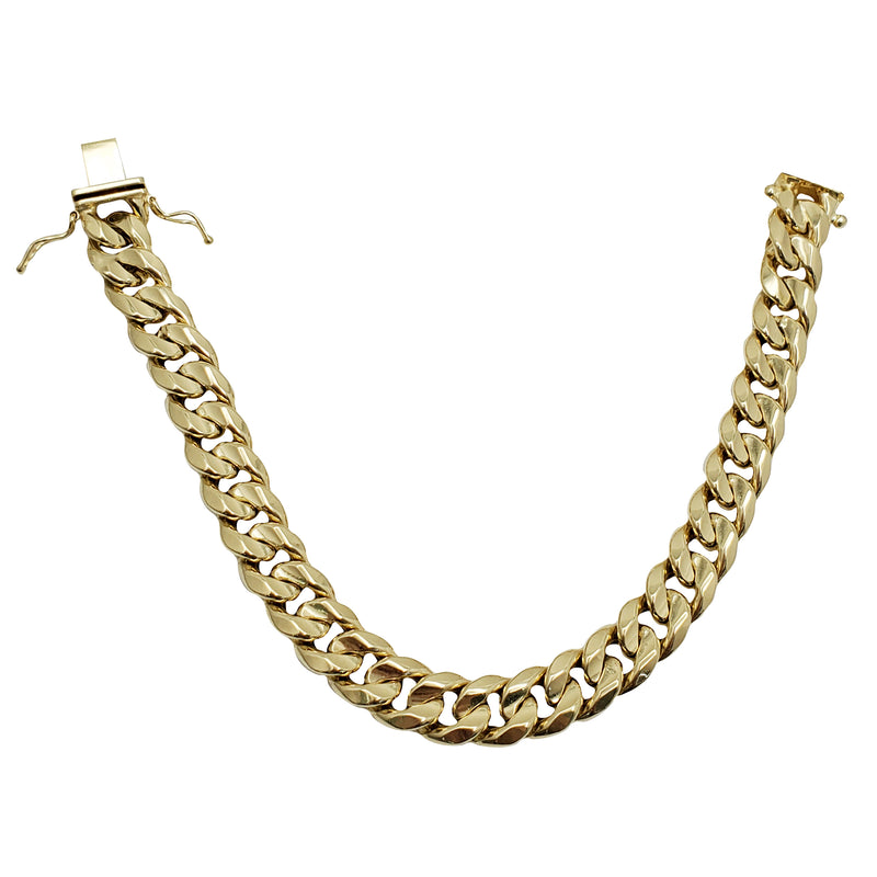 [Box Lock] Lightweight Miami Cuban Ankle Bracelet (14K)