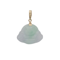 Laughing Buddha Jade Pendant (14K)