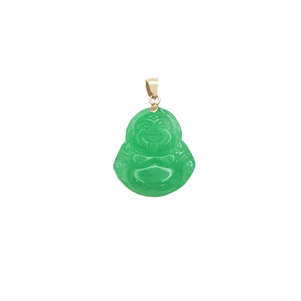 Jade Buddha Pendant (14K)