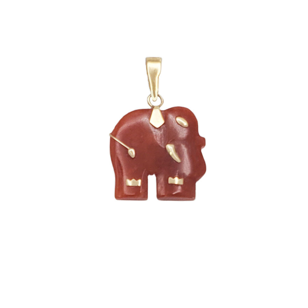 Elephant Jade Pendant (14K)