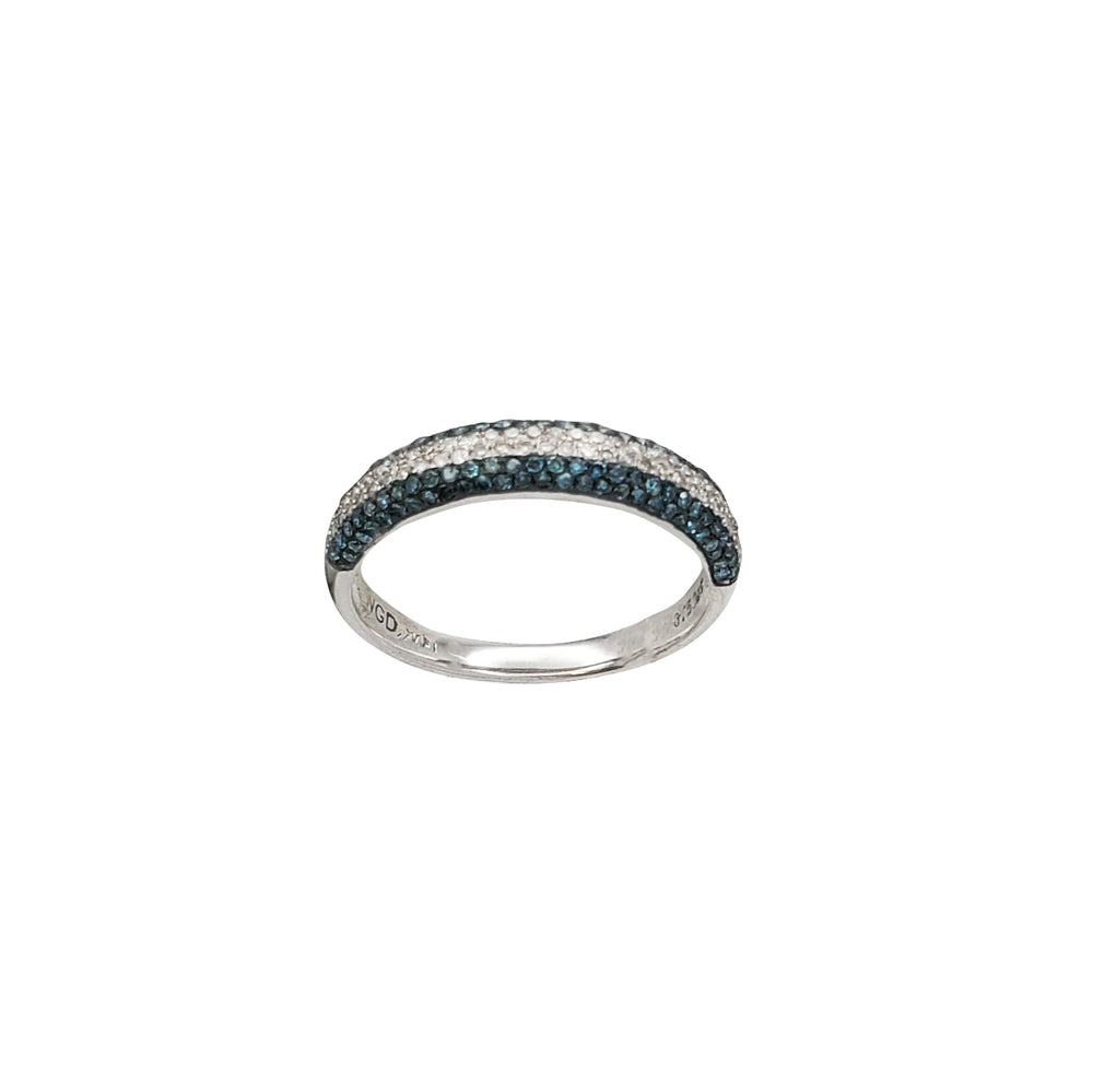 Diamond Blue Topaz Ring (14K)