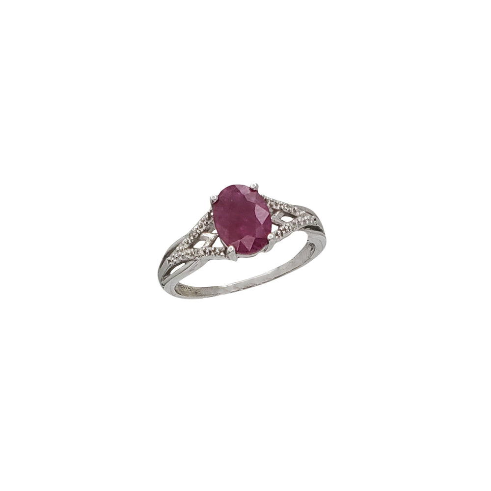 Diamond Ruby Ring (14K).