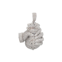 ZIrconia Money Bag Pendant (Silver)