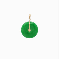 Round Jade Pendant (14K)