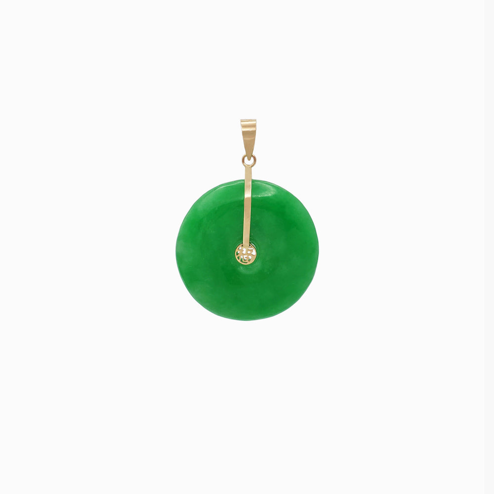 Round Jade Pendant (14K)