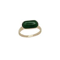 Rectangle Jade Ring (14K)