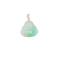 Laughing Buddha Jade Pendant (14K)