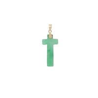 Cross Green Jade Pendant (14K)