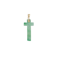 Cross Green Jade Pendant (14K)