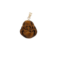 Laughing Buddha Jade Pendant (14K)