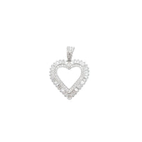 Cubic Zirconia Heart Pendant (Silver)