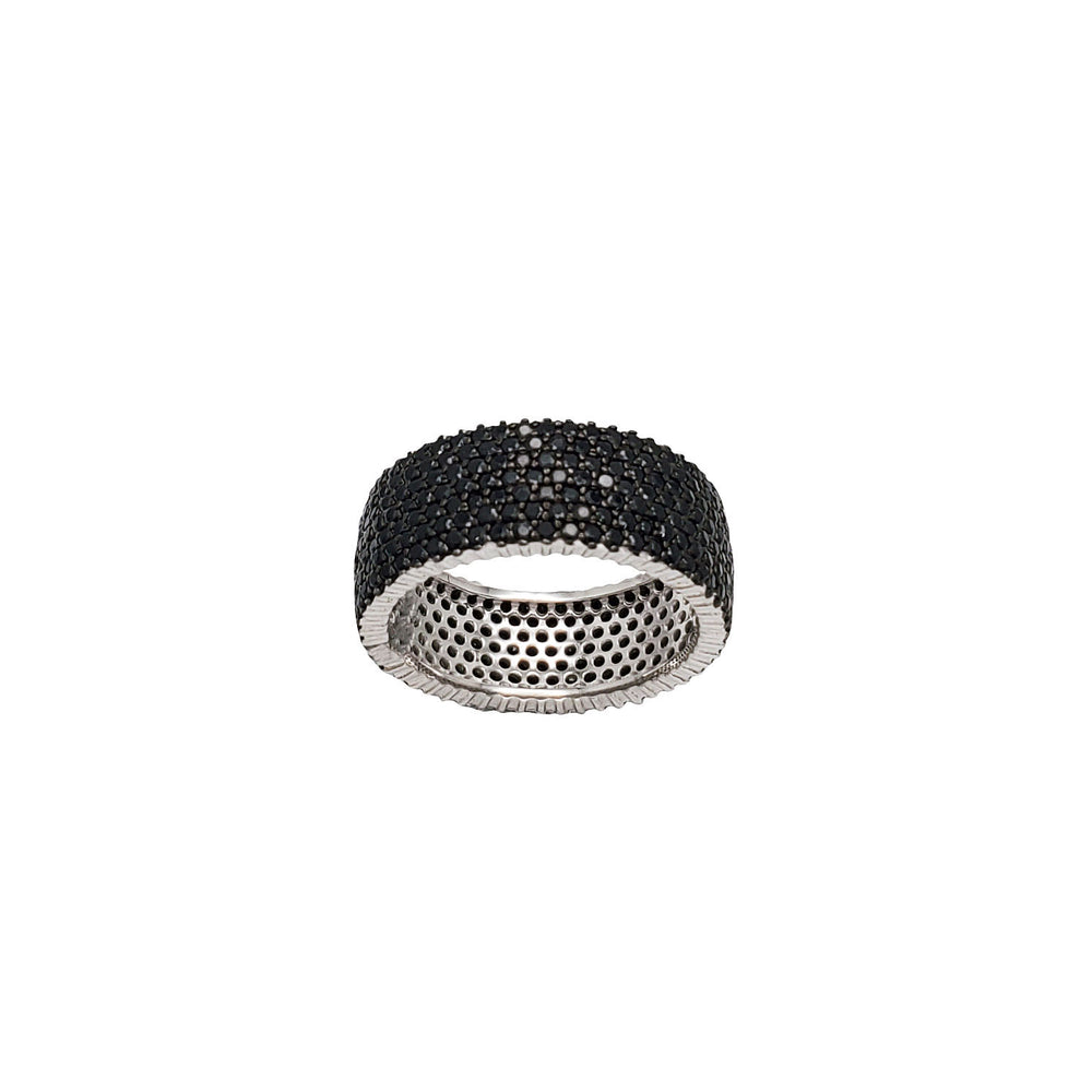 All The Way Around Zirconia Ring (Silver)