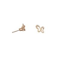 Butterfly Diamond Stud Earrings (14K)