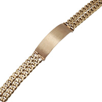 Double Cuban Link ID Bracelet (18K)