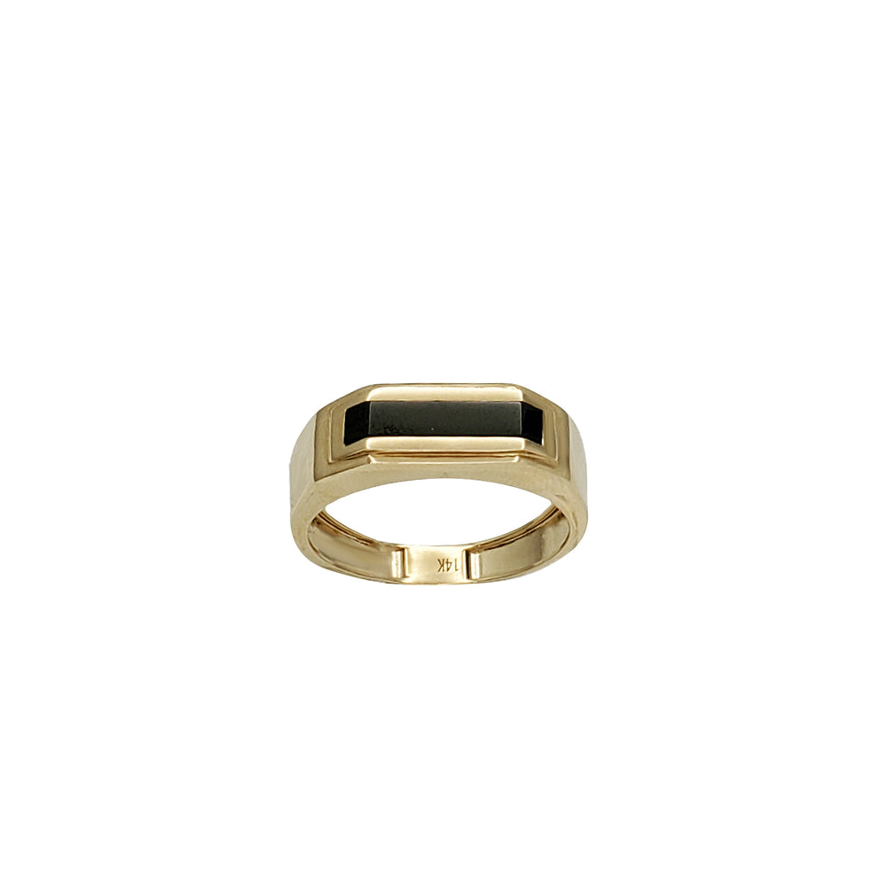 Black Onyx Men's Ring (14K)